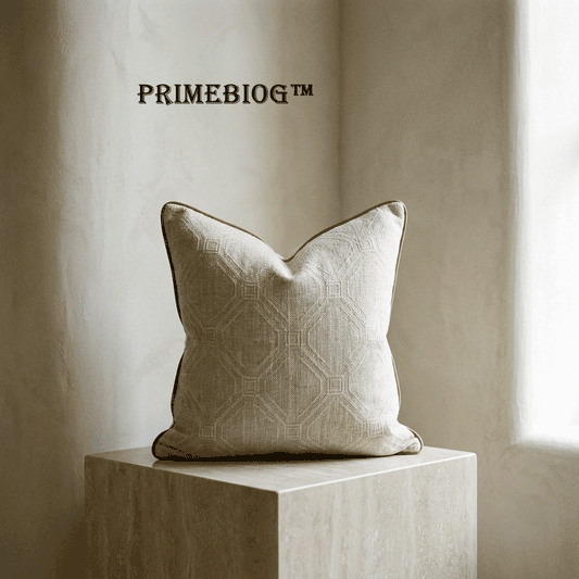 🧊Primebiog™ THE ARTISAN MONOLITH CUSHION "Design is a dialogue between the rigid and the soft. A cushion that grounds your sanctuary in geometric precision while inviting the body to rest."