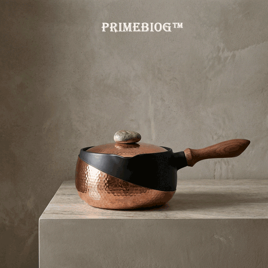 ⚒️ Primebiog™ THE OBSIDIAN & ORE FUSION SAUCIER -"Why choose between precision and power? A vessel forged at the intersection of hammered copper’s speed and obsidian ceramic’s enduring heat."